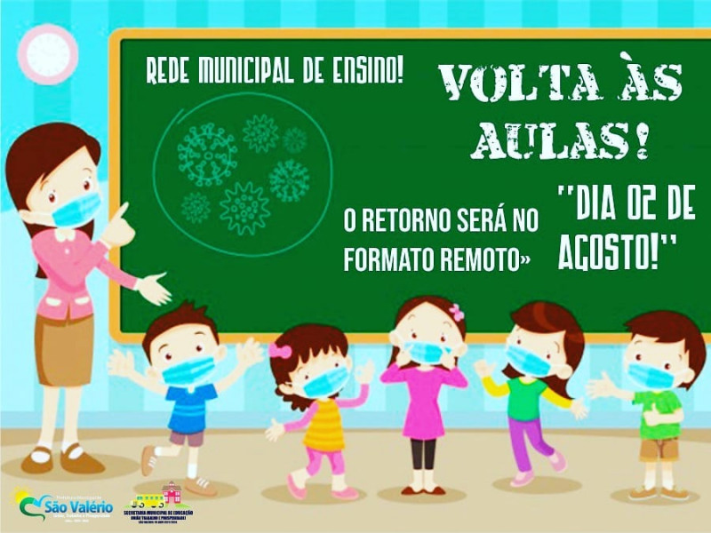Secretaria Municipal de Educação de São Valério Anuncia Volta as Aulas Remotas.