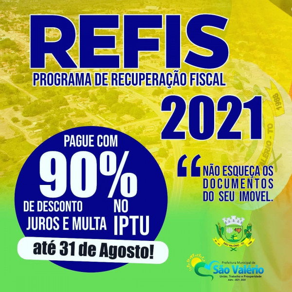 Prefeitura Disponibiliza Desconto para Recuperação Fiscal em São Valério-TO!